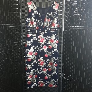 Navy & floral Bodycon dress